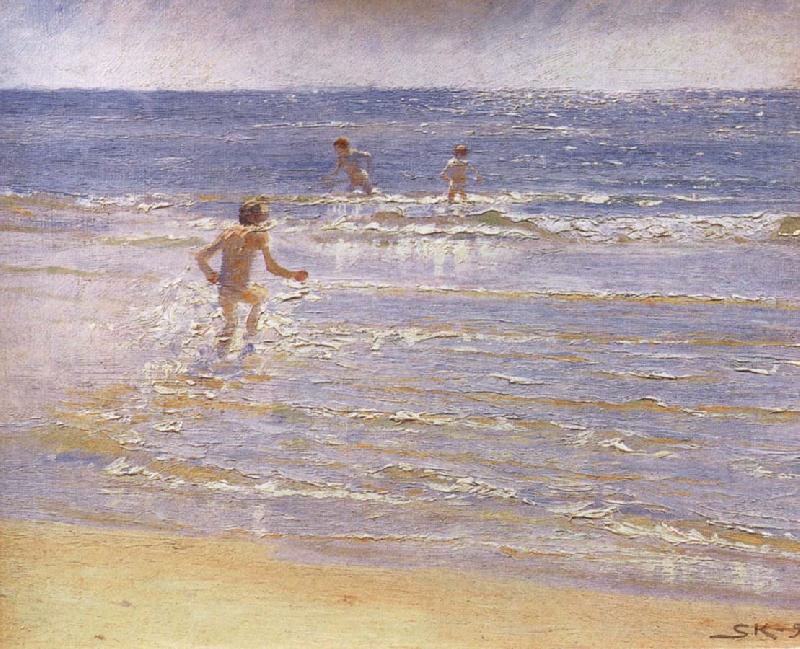 Peder Severin Kroyer Barthing Children china oil painting image